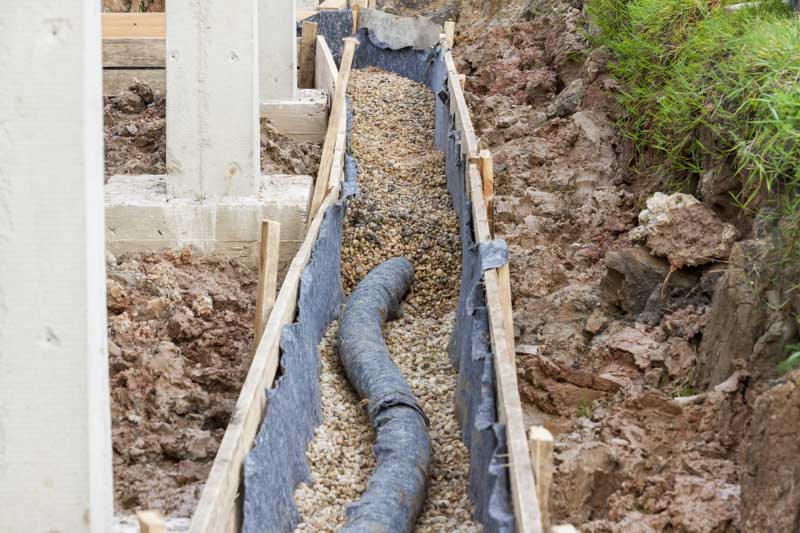 French Drain for Foundation Problems | Lange Foundation Inspections